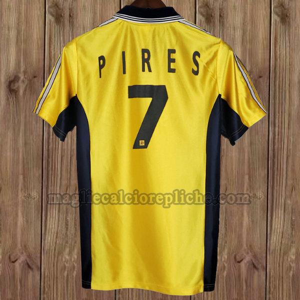 terza maglie calcio olympique marsiglia 1998-1999 pires 7 giallo