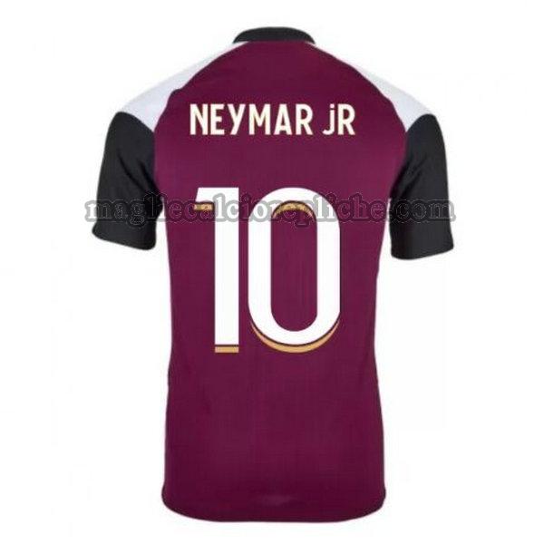 terza maglie calcio psg 2020-2021 neymar jr 10 porpora