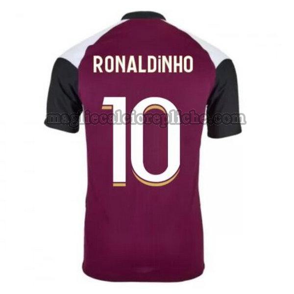 terza maglie calcio psg 2020-2021 ronaldinho 10 porpora