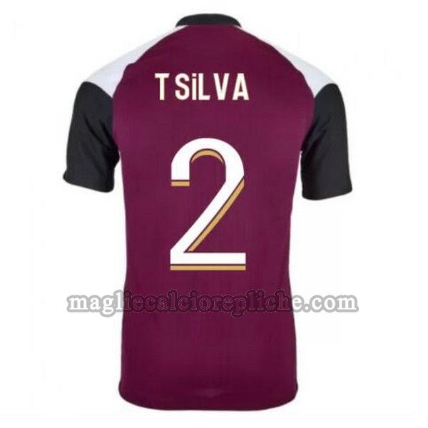 terza maglie calcio psg 2020-2021 t.silva 2 porpora