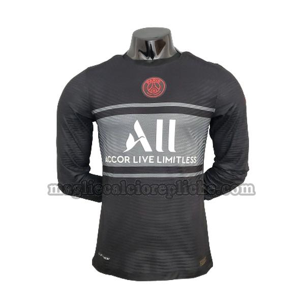 terza maglie calcio psg 2021 2022 player manica lunga nero