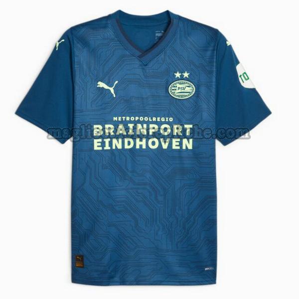 terza maglie calcio psv eindhoven 2023 2024 thailandia blu