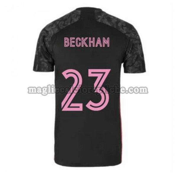 terza maglie calcio real madrid 2020-2021 beckham 23 nero