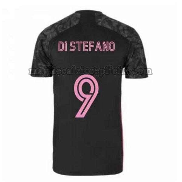 terza maglie calcio real madrid 2020-2021 di stefano 9 nero