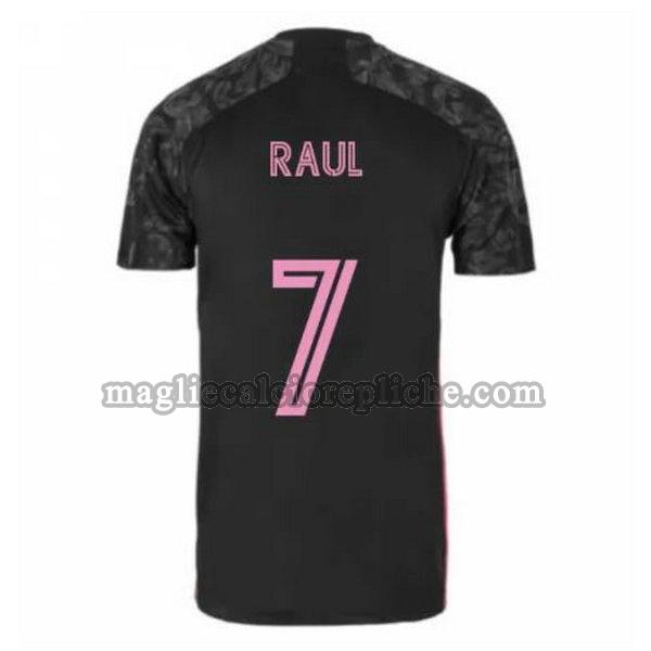 terza maglie calcio real madrid 2020-2021 raul 7 nero