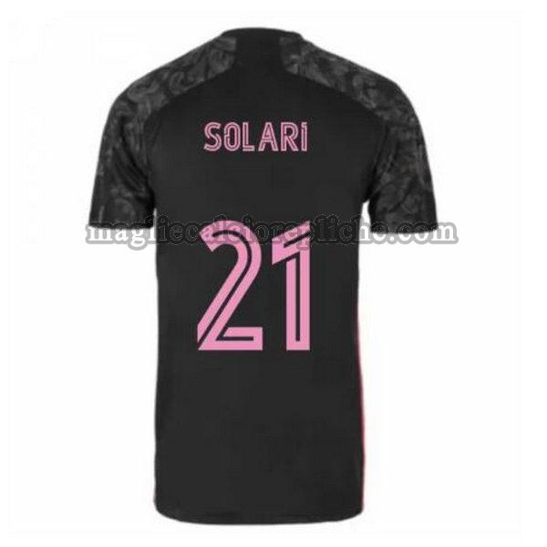terza maglie calcio real madrid 2020-2021 solari 21 nero