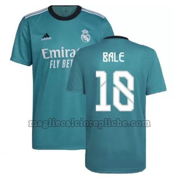 terza maglie calcio real madrid 2021 2022 bale 18 verde