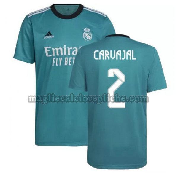 terza maglie calcio real madrid 2021 2022 carvajal 2 verde