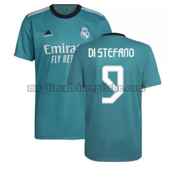 terza maglie calcio real madrid 2021 2022 di stefano 9 verde