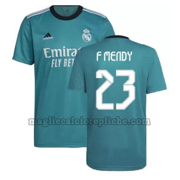 terza maglie calcio real madrid 2021 2022 f mendy 23 verde