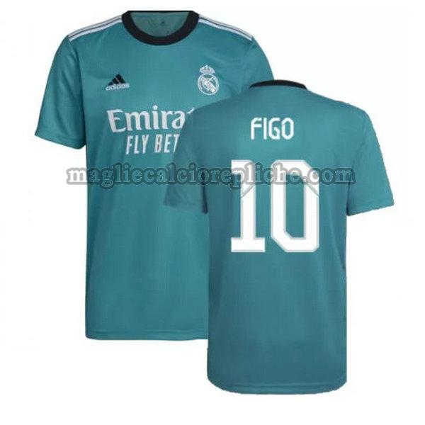 terza maglie calcio real madrid 2021 2022 figo 10 verde