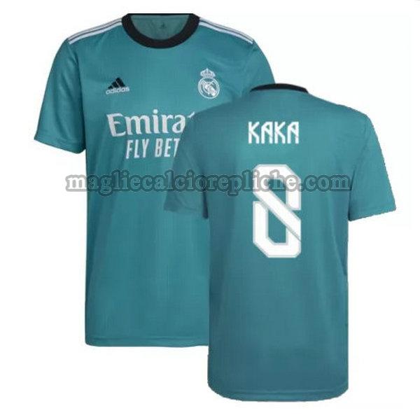 terza maglie calcio real madrid 2021 2022 kaka 8 verde