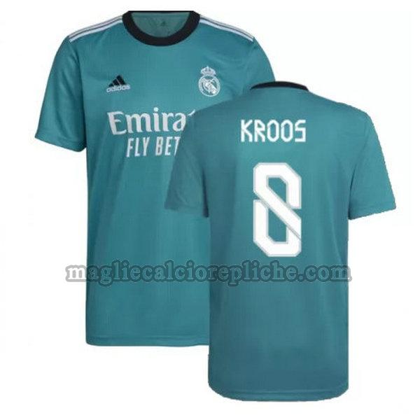 terza maglie calcio real madrid 2021 2022 kroos 8 verde