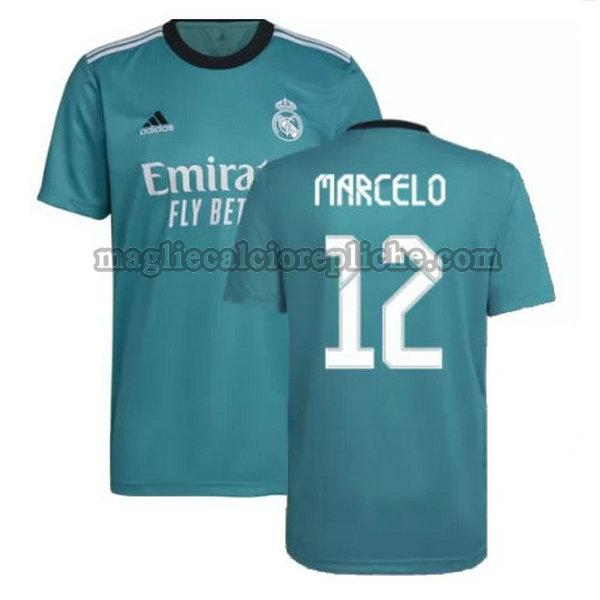 terza maglie calcio real madrid 2021 2022 marcelo 12 verde