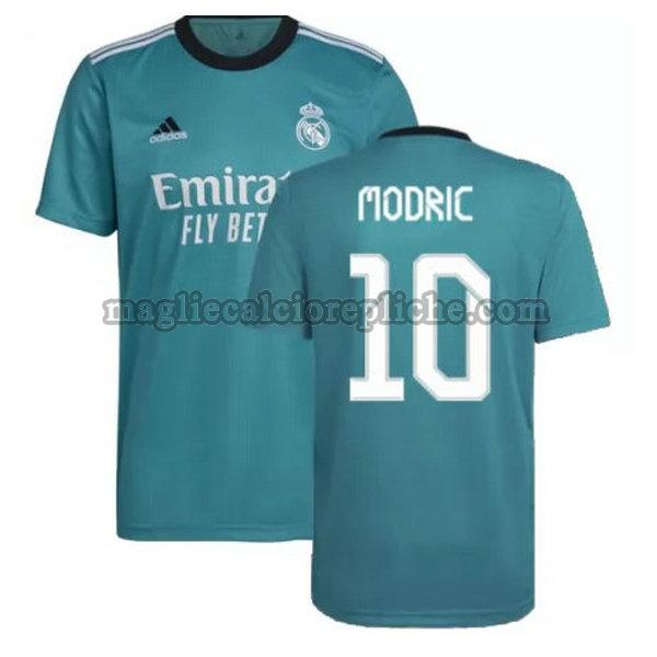 terza maglie calcio real madrid 2021 2022 modric 10 verde