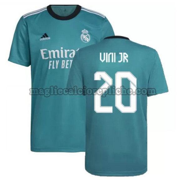 terza maglie calcio real madrid 2021 2022 vini jr 20 verde