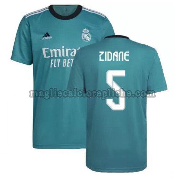 terza maglie calcio real madrid 2021 2022 zidane 5 verde