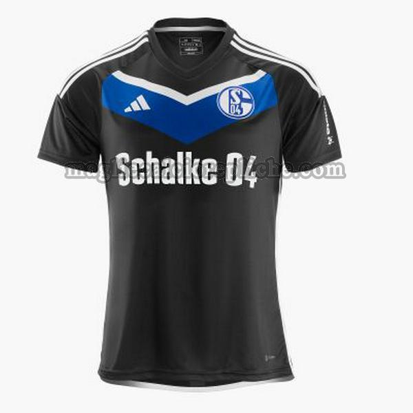 terza maglie calcio schalke 04 2023 2024 thailandia nero