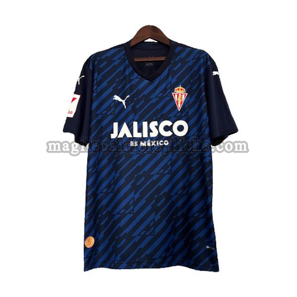 terza maglie calcio sporting gijón 2023 2024 thailandia blu