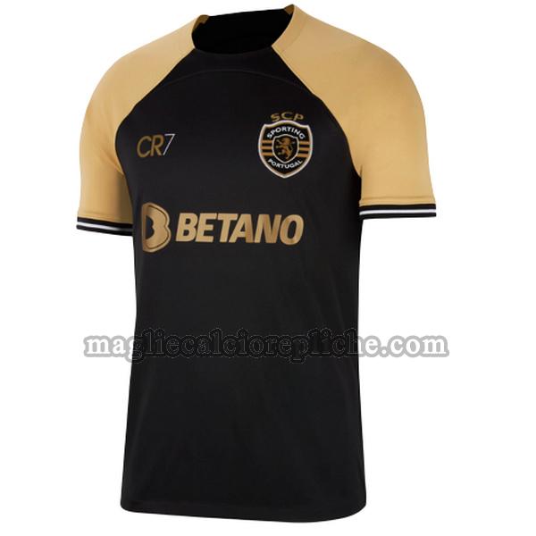 terza maglie calcio sporting lisbona 2023 2024 thailandia nero