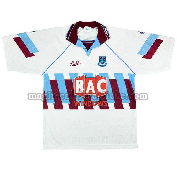 terza maglie calcio west ham 1991-1992 bianco