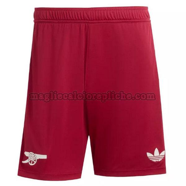 terza pantaloncini calcio arsenal 2025 2026 rosso
