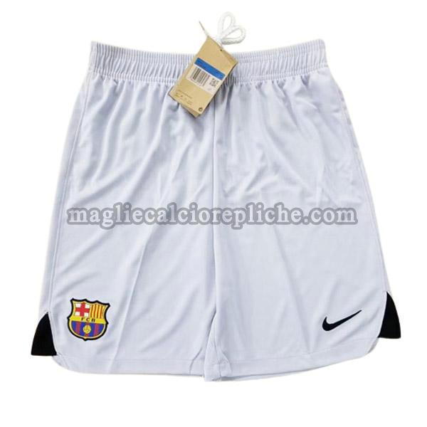 terza pantaloncini calcio barcellona 2022 2023 bianco