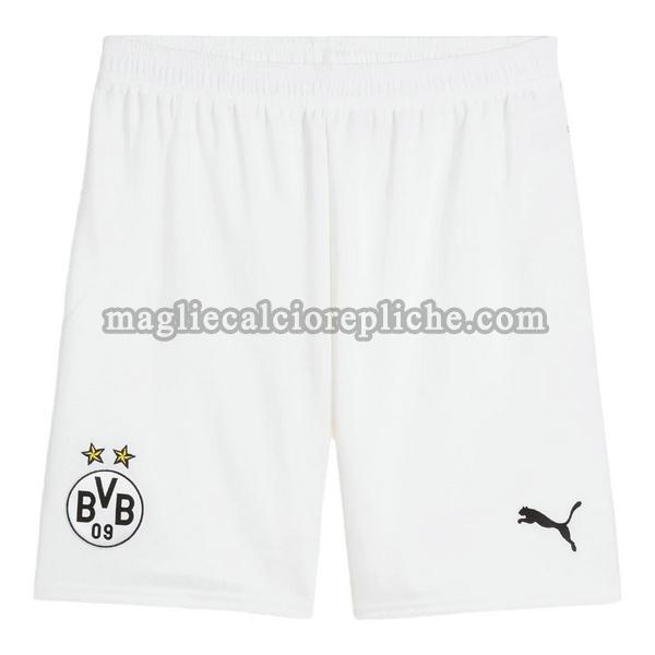 terza pantaloncini calcio borussia dortmund 2024 2025 bianco