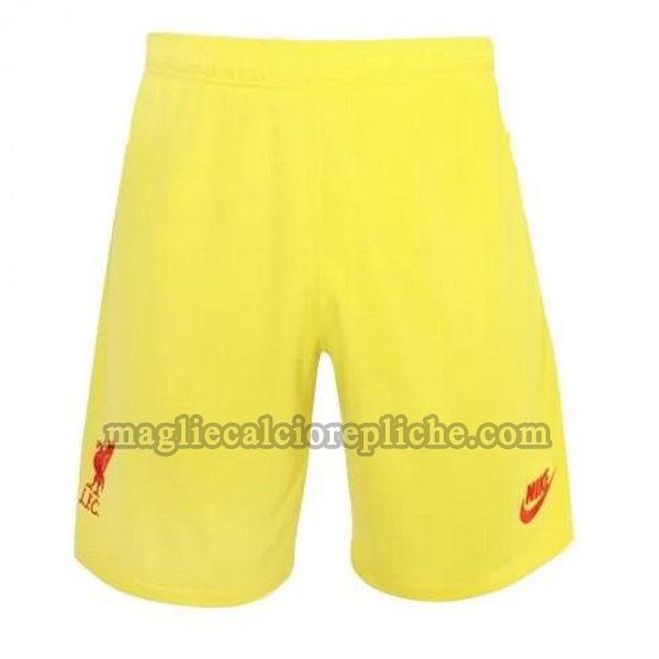 terza pantaloncini calcio liverpool 2021 2022 giallo