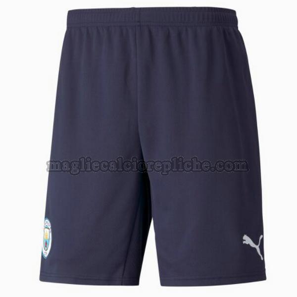 terza pantaloncini calcio manchester city 2021 2022 blu