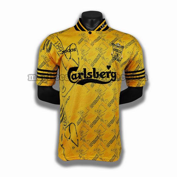 terza player maglie calcio liverpool 1994 1996 giallo