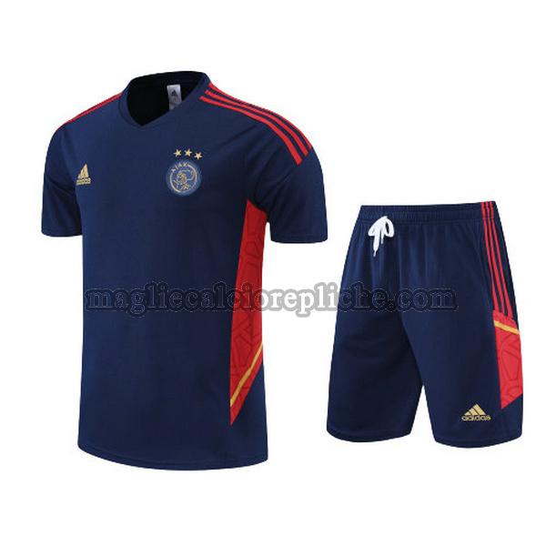 training maglie calcio ajax 2022 2023 completo blu