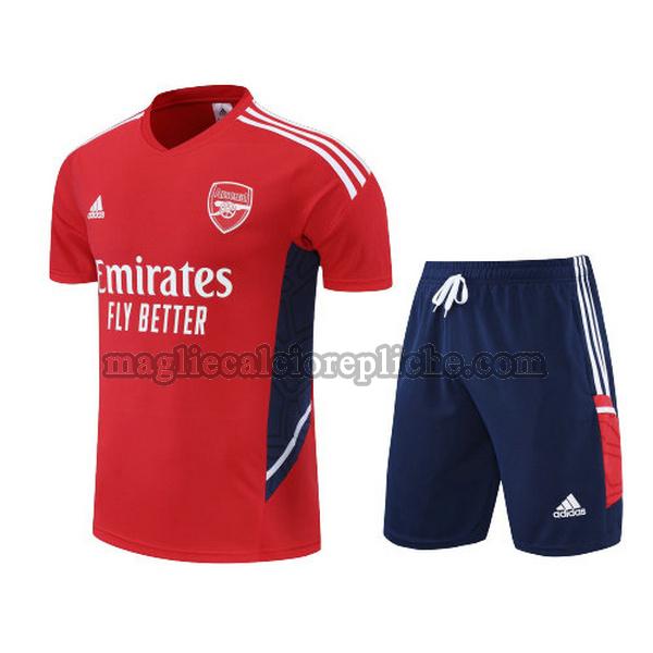 training maglie calcio arsenal 2022 2023 completo rosso