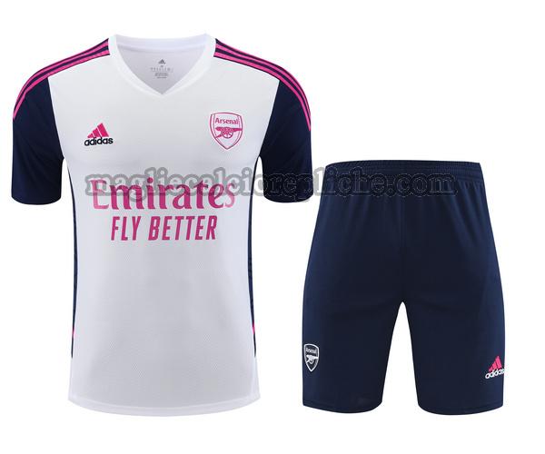 training maglie calcio arsenal 2023 2024 completo bianco