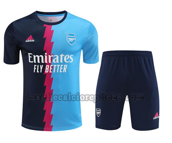 training maglie calcio arsenal 2023 2024 completo blu