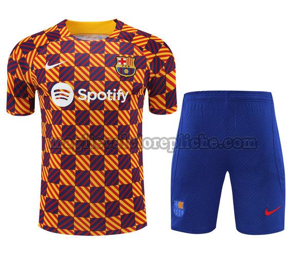 training maglie calcio barcellona 2023 2024 completo giallo