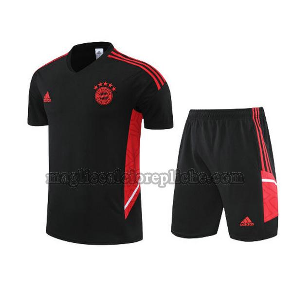 training maglie calcio bayern münchen 2022 2023 completo nero