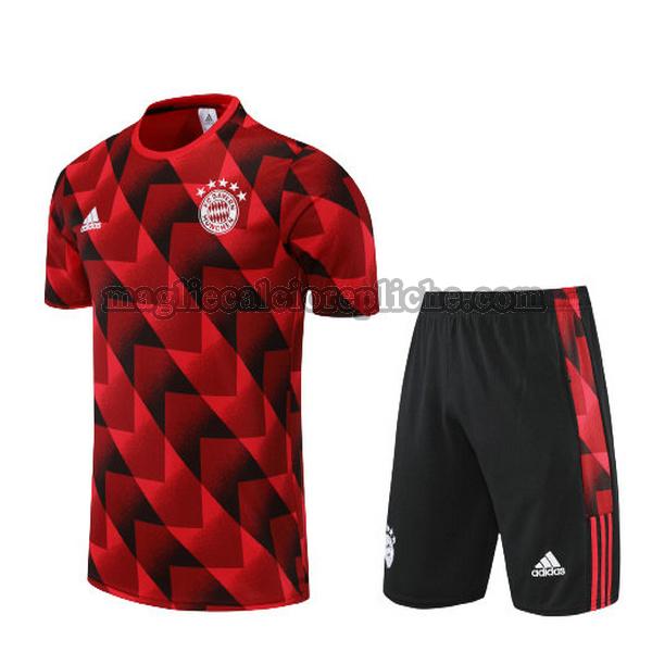 training maglie calcio bayern münchen 2022 2023 completo rosso