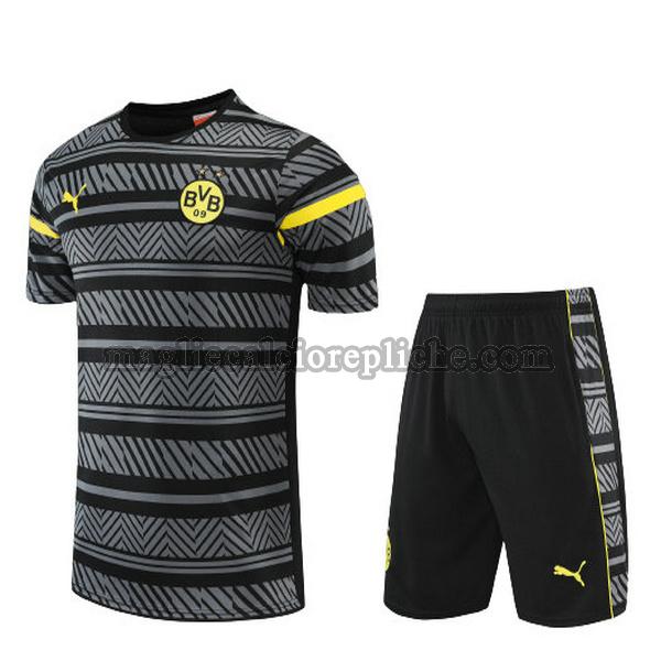 training maglie calcio borussia dortmund 2022 2023 completo grigio