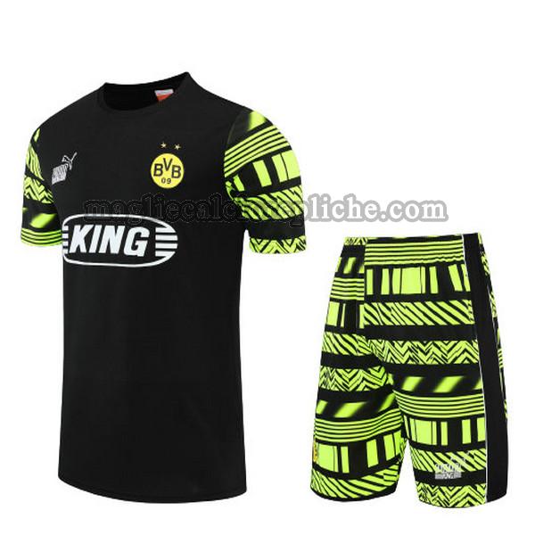 training maglie calcio borussia dortmund 2022 2023 completo nero