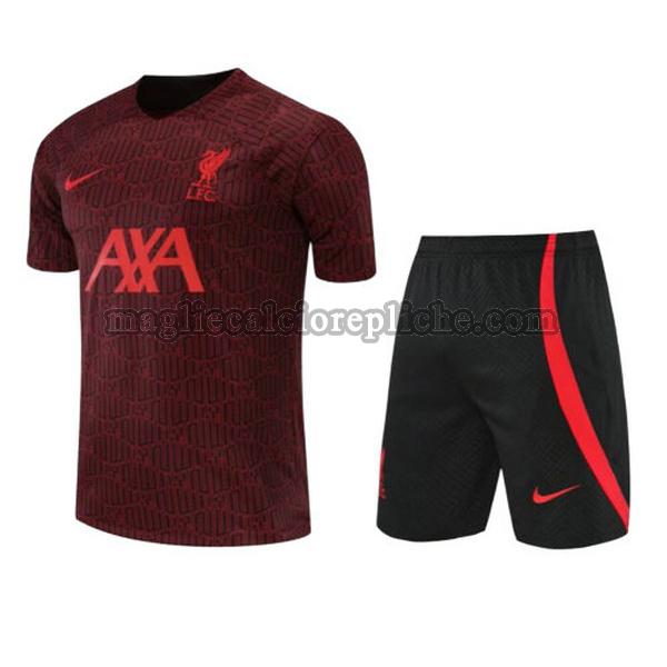 training maglie calcio liverpool 2022 23 completo rosso