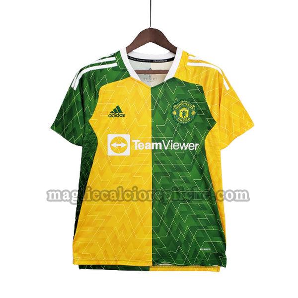 training maglie calcio manchester united 2021 2022 verde giallo