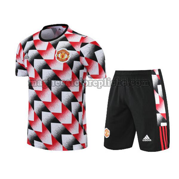 training maglie calcio manchester united 2022 2023 completo rosso nero