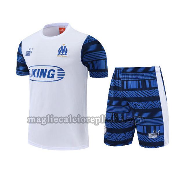 training maglie calcio olympique marsiglia 2022 2023 completo bianco blu