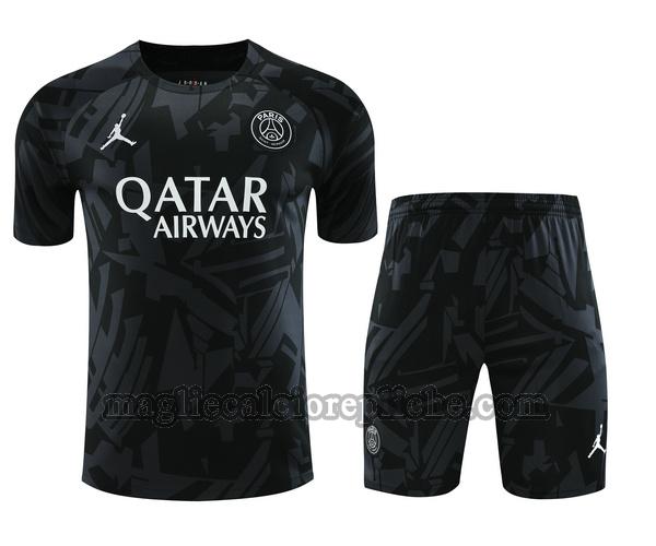 training maglie calcio psg 2023 2024 completo nero