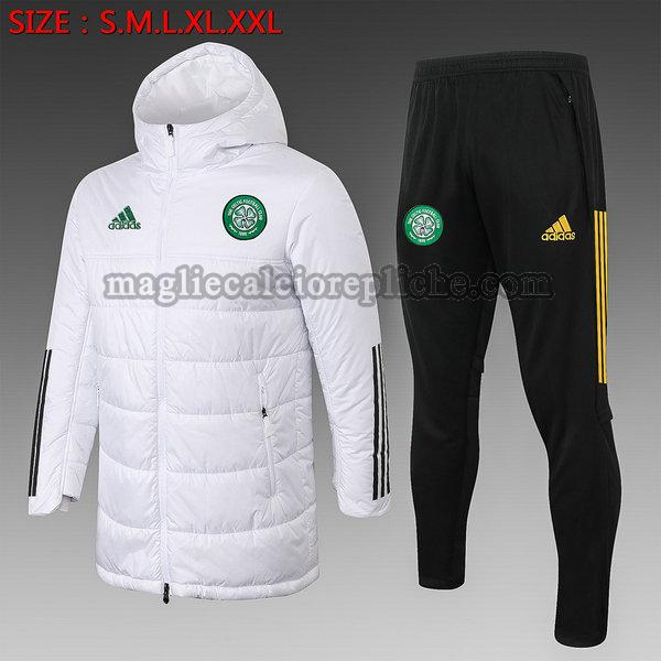 tuta sportiva piumino calcio celtic 2020 2021 completo bianco