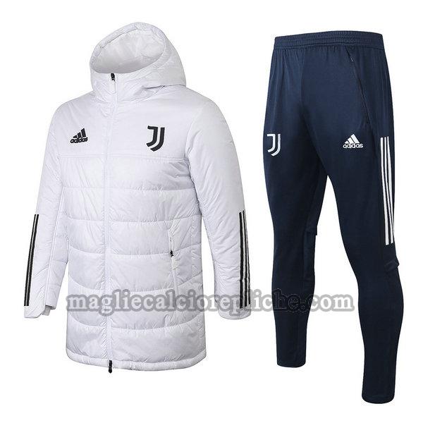 tuta sportiva piumino calcio juventus 2020 2021 completo bianco