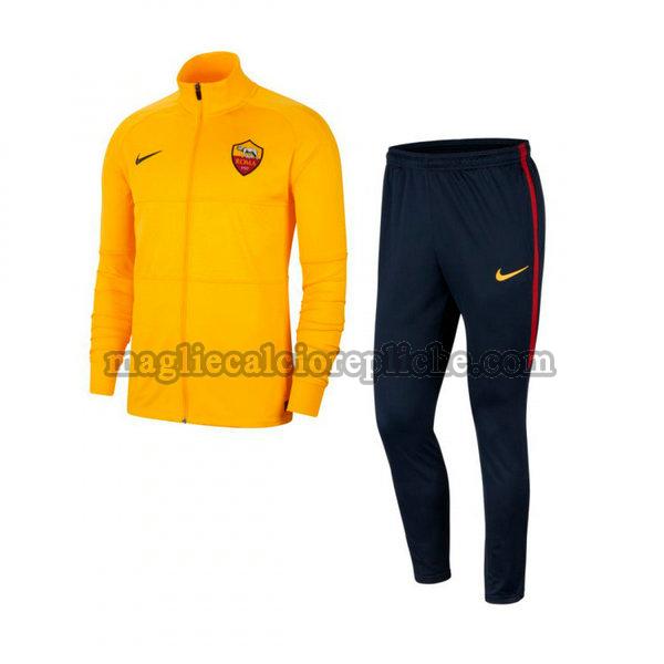 tuta sportivas calcio as roma 2020-2021 giallo