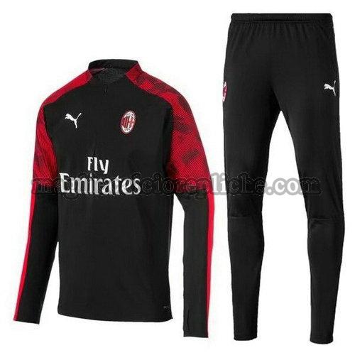 tute calcio ac milan 2019-2020 nero rosso