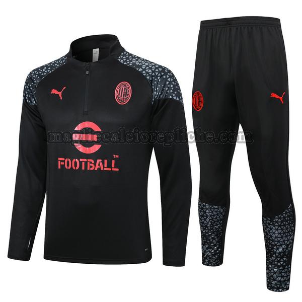 tute calcio ac milan 2023 24 completo nero